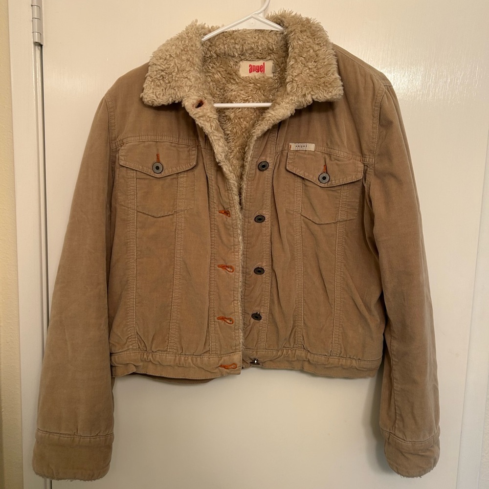Diesel Tan Sherpa-Lined Jacket